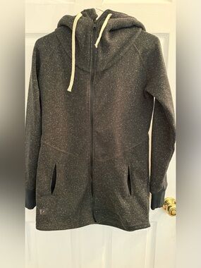 Men's Green/Gray Speckled Hooded Zip Jacket